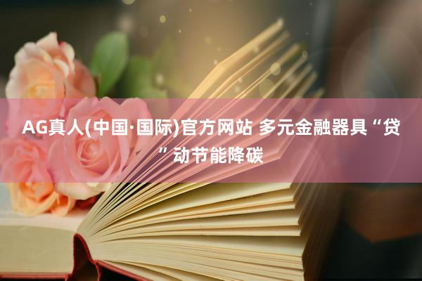 AG真人(中国·国际)官方网站 多元金融器具“贷”动节能降碳