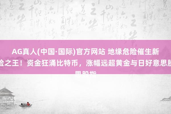 AG真人(中国·国际)官方网站 地缘危险催生新避险之王！资金狂涌比特币，涨幅远超黄金与日好意思股指