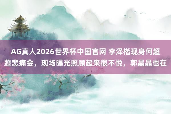 AG真人2026世界杯中国官网 李泽楷现身何超蕸悲痛会，现场曝光照顾起来很不悦，郭晶晶也在