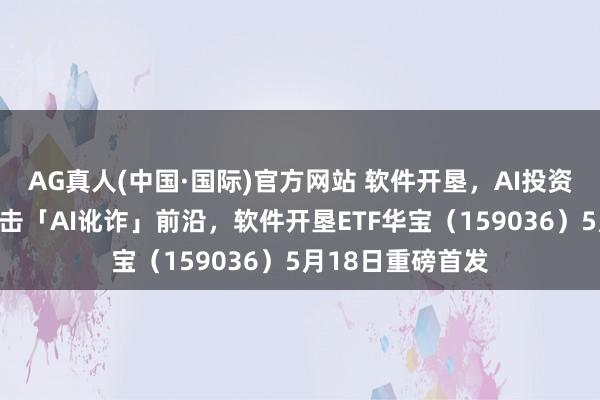 AG真人(中国·国际)官方网站 软件开垦，AI投资下半场契机？直击「AI讹诈」前沿，软件开垦ETF华宝（159036）5月18日重磅首发