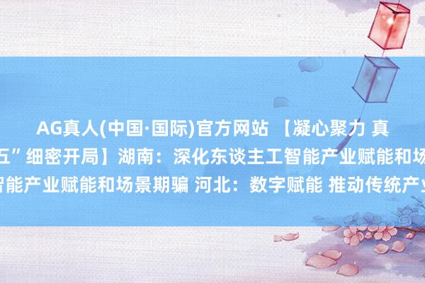 AG真人(中国·国际)官方网站 【凝心聚力 真捏实干 勤奋杀青“十五五”细密开局】湖南：深化东谈主工智能产业赋能和场景期骗 河北：数字赋能 推动传统产业转型升级