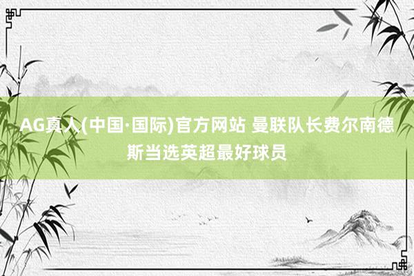 AG真人(中国·国际)官方网站 曼联队长费尔南德斯当选英超最好球员