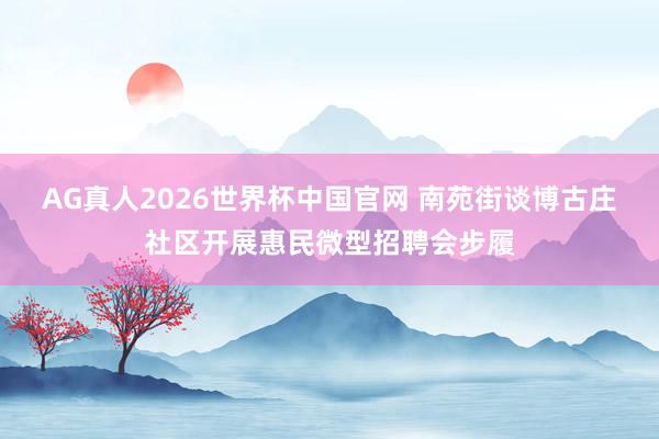 AG真人2026世界杯中国官网 南苑街谈博古庄社区开展惠民微型招聘会步履
