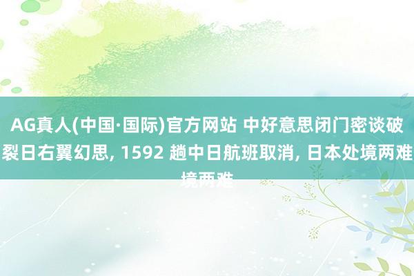 AG真人(中国·国际)官方网站 中好意思闭门密谈破裂日右翼幻思， 1592 趟中日航班取消， 日本处境两难