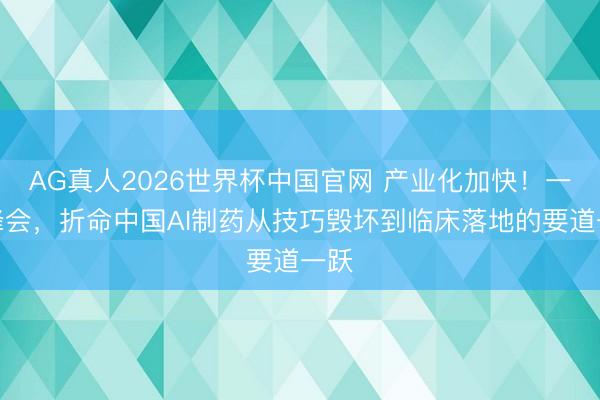 AG真人2026世界杯中国官网 产业化加快！一场峰会，折命中国AI制药从技巧毁坏到临床落地的要道一跃