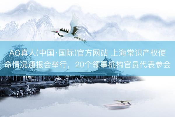 AG真人(中国·国际)官方网站 上海常识产权使命情况通报会举行,20个领事机构官员代表参会