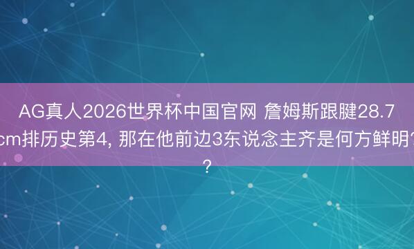 AG真人2026世界杯中国官网 詹姆斯跟腱28.7cm排历史第4, 那在他前边3东说念主齐是何方鲜明?