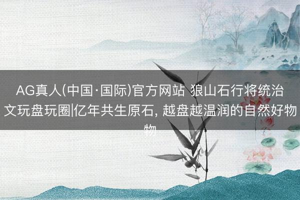 AG真人(中国·国际)官方网站 狼山石行将统治文玩盘玩圈|亿年共生原石， 越盘越温润的自然好物
